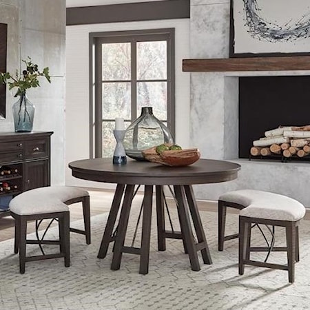 3-Piece Dining Set with Benches